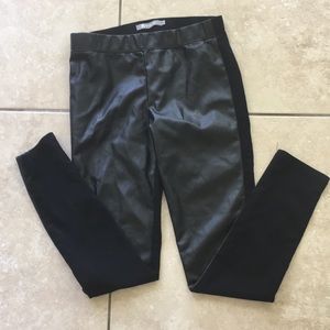 Tractor vegan leather pants